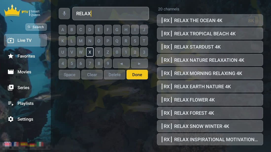 Search by voice or keyboard